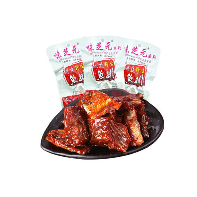 味芝元香辣鱼尾超辣独立包装鱼排