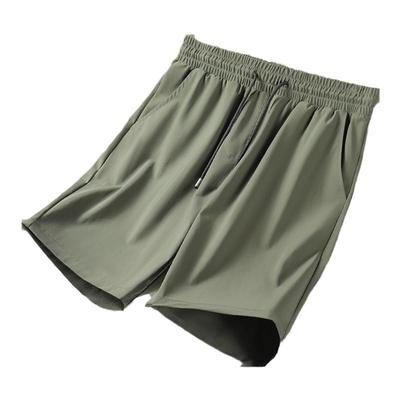 GV真维斯冰丝运动短裤男夏季男款休闲裤子军绿色宽松速干五分裤B