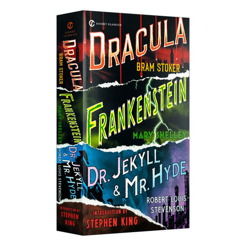 科学怪人弗兰肯斯坦 英文原版书Frankenstein Dracula Dr Jekyll and Mr Hyde 吸血鬼伯爵德古拉 英文版科幻小说 进口正版书籍