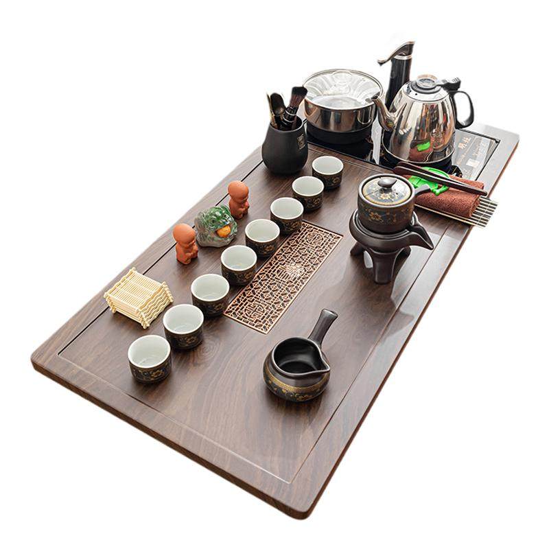 整套功夫茶具套装茶盘烧水壶组合
