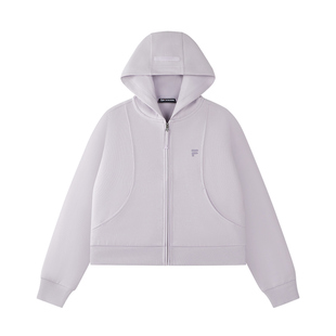 FILA FUSION斐乐潮牌针织连帽外套女2026冬新款简约基础休闲上衣