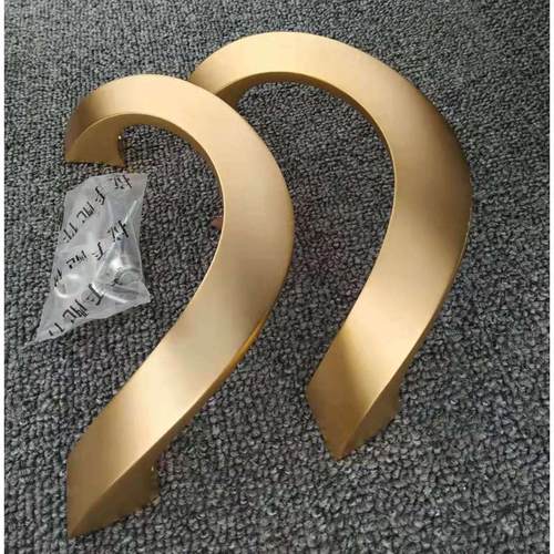 中式半圆拉手玻璃门拉手推拉移门拉手实心氧化铝合金木门把手明装