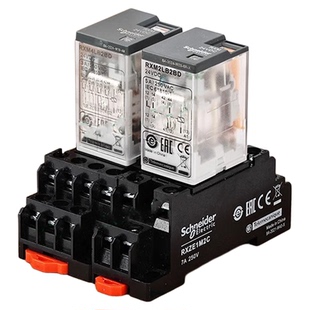施耐德中间继电器RXM2LB2BD RXM4AB2P7 DC24V12VAC220V小型继电器