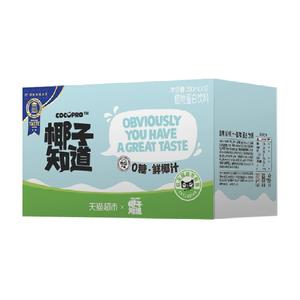 椰子知道零糖鲜椰汁330ml*12瓶