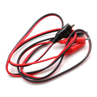 双头鳄鱼夹线 测试线/带线鳄鱼夹 2线4夹 连夹总长度1米