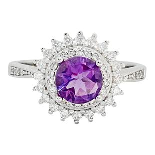 豪华满钻S925纯银镀18k金戒指空托闭口圆形6 7 8mm戒指托小众女