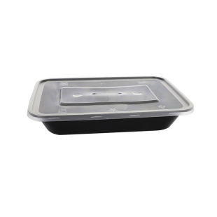 一次性餐盒长方形加厚透明塑料打包盒外卖650饭盒500方盒子便当盒