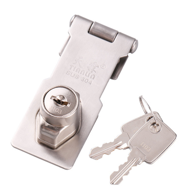 不锈钢冰箱锁免打孔抽屉锁搭扣