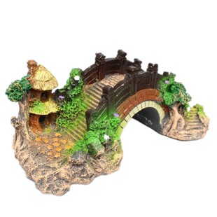 新款多省包邮鱼缸造景树脂桥水族箱假山布景装饰品仿真特大号白桥