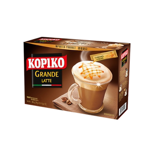 印尼进口KOPIKO可比可 拿铁咖啡意式速溶三合一咖啡粉12包下午茶