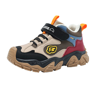 儿童运动鞋男孩秋冬皮面二棉鞋