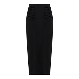 [博主同款]DVF黑色羊毛混纺曲线半裙KM3S005