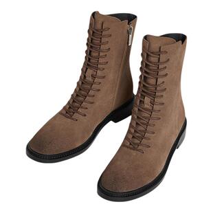 HGK英伦黑巧 2025新款英伦风马丁靴女冬复古美拉德风短靴WPH26DZ5