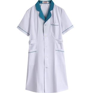 白大褂短袖医生服夏装美容院药店纹绣师工作服短袖实验服实习服