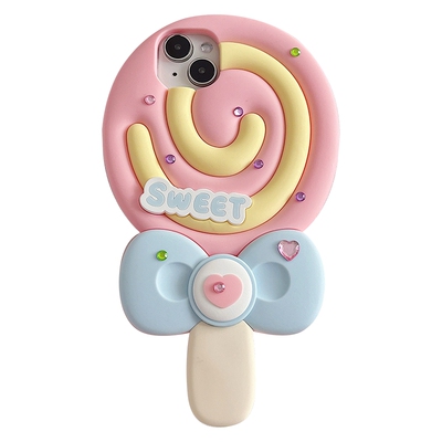 蝴蝶结棒棒糖适用苹果14保护套