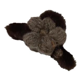 毛绒花朵大号抓夹女2025新款高级感鲨鱼夹秋冬后脑勺发抓夹子头饰