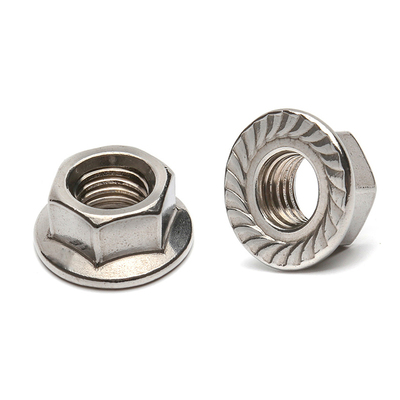 不锈钢法兰螺母防滑带齿