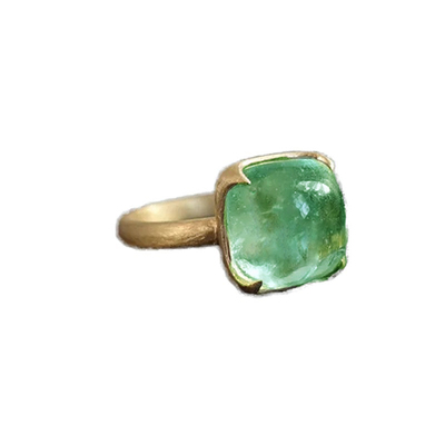 原石矿物质绿水晶戒指山糖塔指环