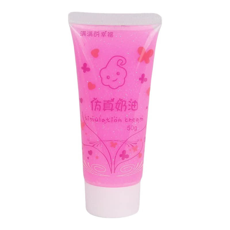 奶油胶防冻50ml水晶透明果冻胶闪粉文具盒手机壳DIY材料手工胶50g