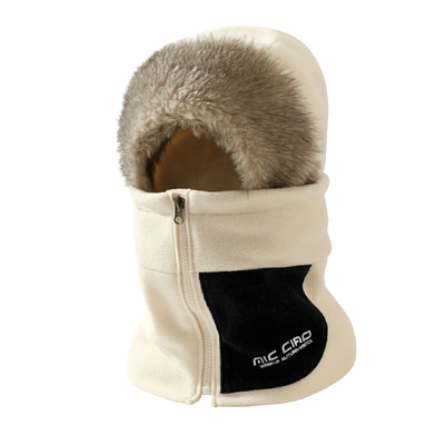 冬季骑行电动车保暖帽子围脖一体