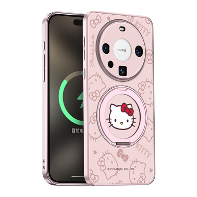 适用于凯蒂猫旋转磁吸支架外壳女