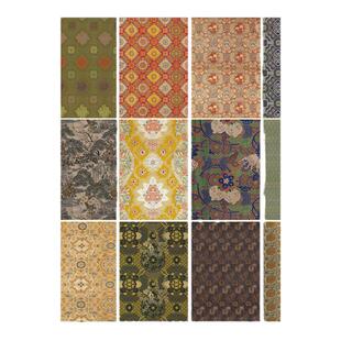 景阳阁仿古锦纹蜡染砑光微喷书法作品纸装裱仿绫纸书法专用作品纸复古加厚拼接比赛投稿国展宋锦半生熟四尺