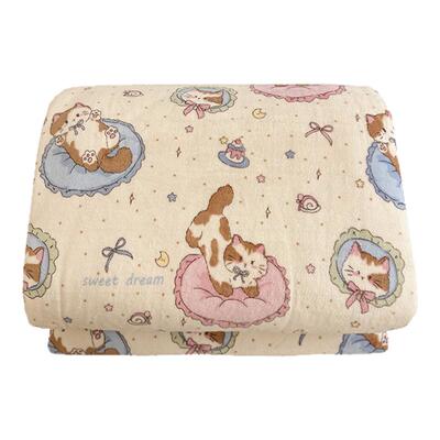 唐朝一只鱼星星猫牛奶绒被套