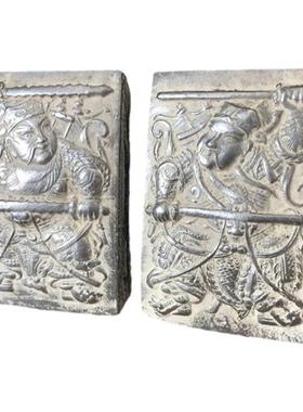 乡下文化偶遇陨石尉迟恭老者珍藏文玩门神古玩拓版研学摆件