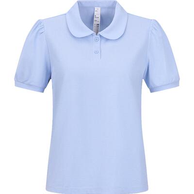 本来BENLAI女士抗菌凉感polo衫夏季新款宽松娃娃领休闲t恤衫