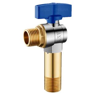 全铜加长角阀家用热水器专用大流量开关冷热球阀卫生间三角阀