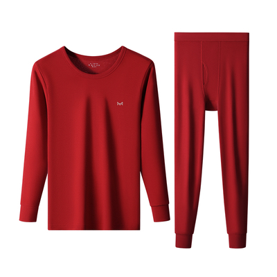 猫人本命年保暖内衣男士套装酒红色结婚2026马年衣服秋衣秋裤冬季