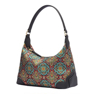 专柜大牌新中式非遗名家宋锦苏地锦罗大运锦蔓草卷莲休闲旗袍女包