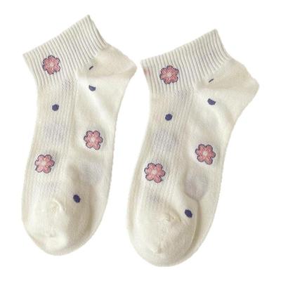 袜子女短筒袜夏款运动袜无骨黑白色夏季薄款短袜学院风百搭