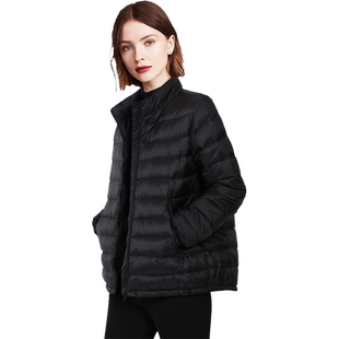 帝柔羽绒服女短款修身显瘦百搭黑色2025冬季新品轻薄保暖外套大码