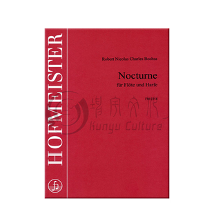 博西萨 夜曲 长笛和竖琴 霍夫曼斯特原版进口乐谱书 Bochsa Robert Nicholas Charles Nocturne for flute harp FH2358