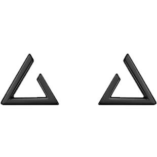 黑色个性耳钉三角形简约独特耳环男生美式耳骨钉高级小众耳饰男士