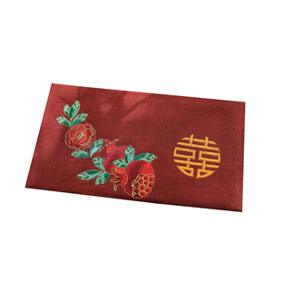 红包袋结婚专用利是封随份子喜包囍事布艺刺绣万元婚庆改口费婚礼