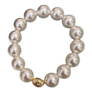 九月原创  施家经典澳白珍珠手链高档轻奢手工弹力绳珠子手串女