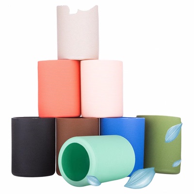 直筒加厚半身套玻璃硅胶隔热杯套