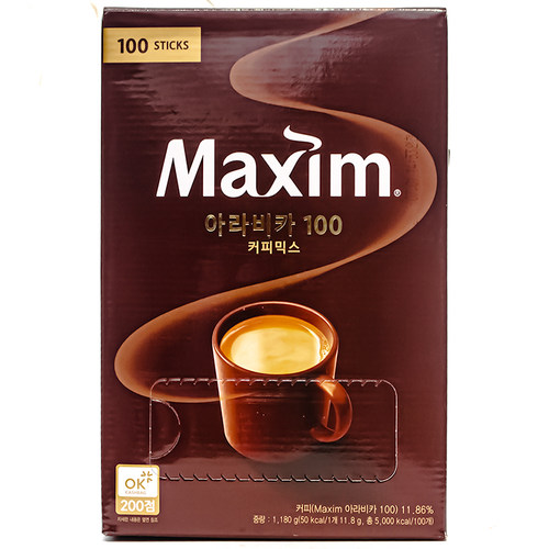 韩国Maxim Arabica100麦馨咖啡麦可馨阿拉伯咖啡100包(964)大盒装