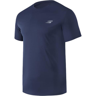 Skechers/斯凯奇正品2023夏季男子针织运动训练透气短袖T恤