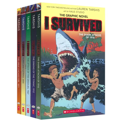 I Survived Graphic Novel Collection 幸存者系列全彩漫画版5册 纽约时报畅销书 历史事件 英语课外读物 英文原版进口儿童图书