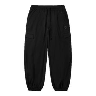 中国李宁成龙功夫联名男女同款运动宽松休闲束脚长裤子AKXV051-2