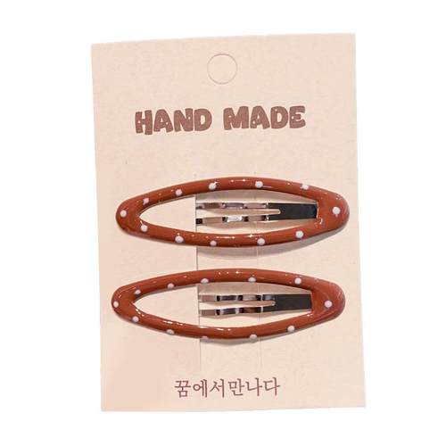 儿童韩系彩色波点发夹发饰女童可爱侧边刘海碎发夹子bb夹发卡头饰