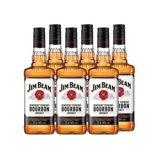 【自营】6瓶装 金宾JimBeam波本威士忌700ml波旁嗨棒调酒基酒洋酒