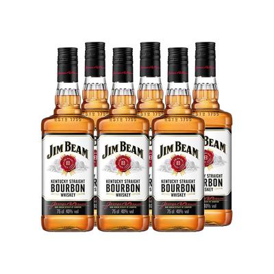 【自营】6瓶装 金宾JimBeam波本威士忌700ml波旁嗨棒调酒基酒洋酒