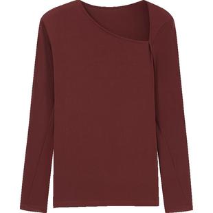 [UMA WANG联名]三枪上海时装周打底衫女士秋季莫代尔静奢风上衣