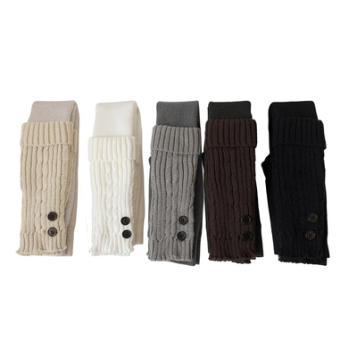 女童打底裤冬季毛线堆堆袜