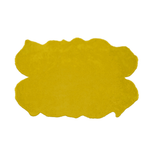 CASTLE GARDEN复合仿皮草不规则多用毯垫 暖沙/金竹/脏粉/芽绿