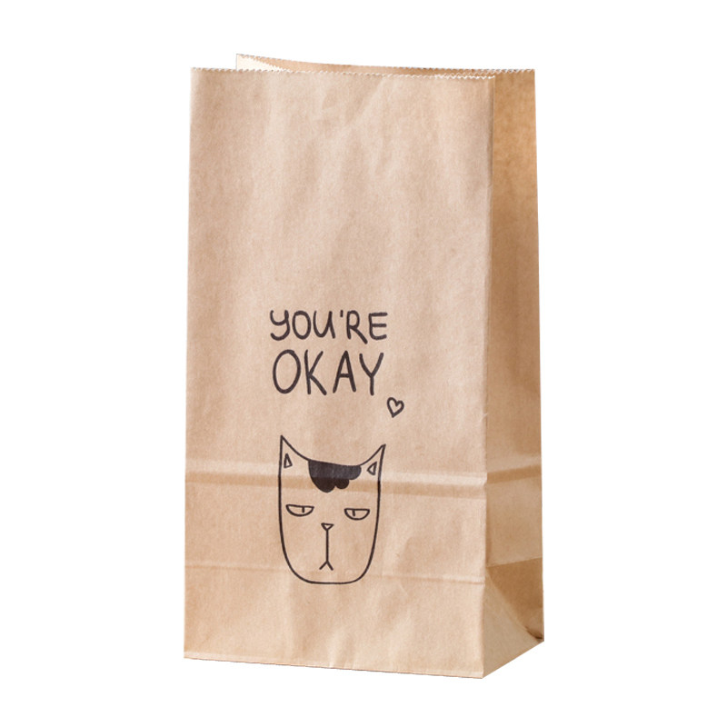 ins风卡通牛皮纸袋猫咪礼品袋